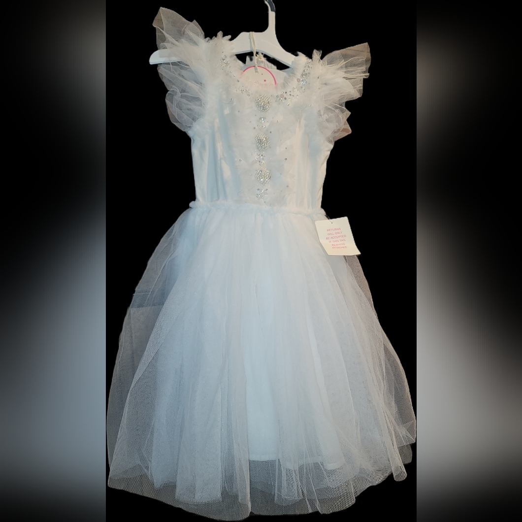 Ttdm Tutu Du Monde Tulle White Layered Tulle Pearl Dress Gown Angel 8 - 9